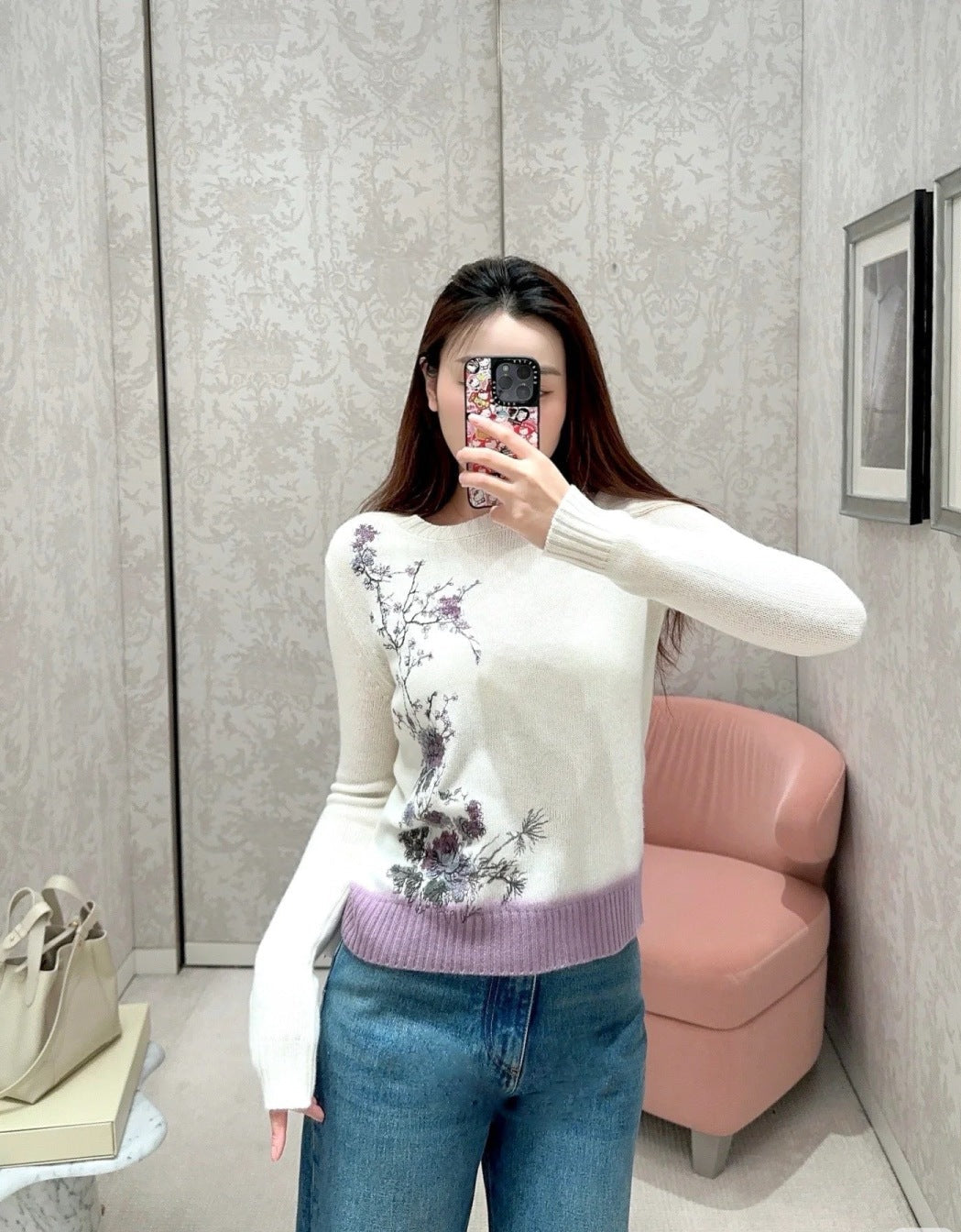 D*r 25ss embroidered sweater
