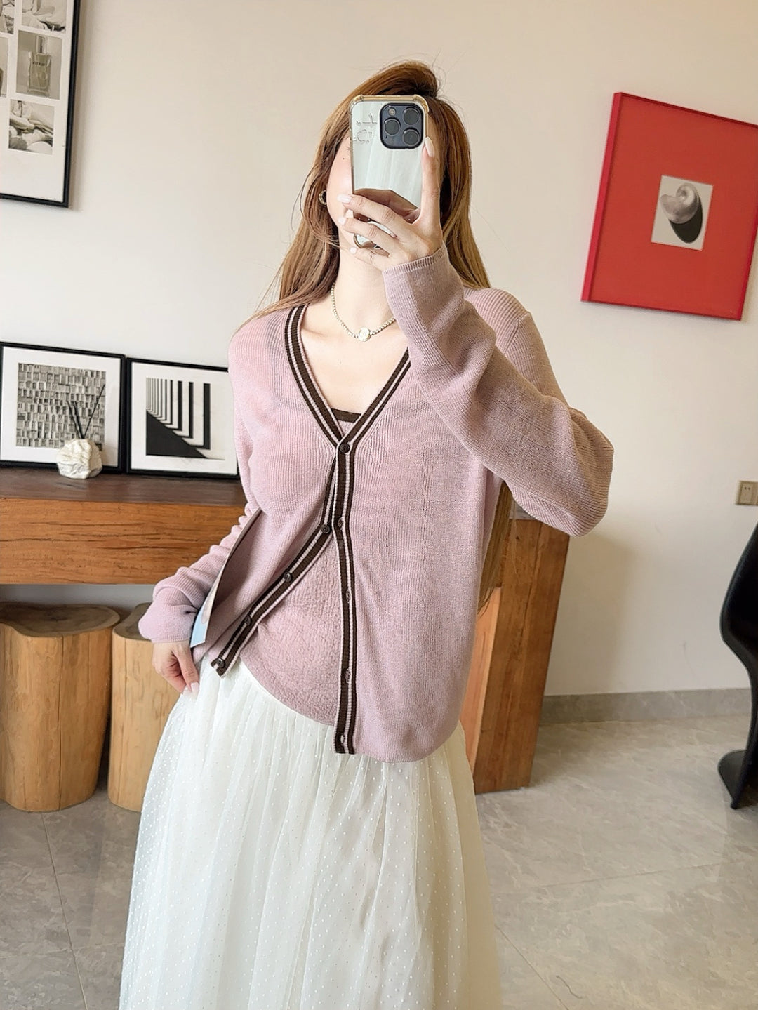 Herm* 25fw kintted vest cardigan