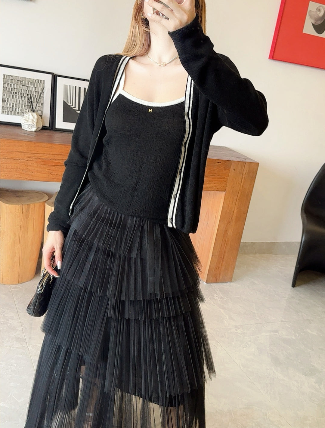 Herm* 25fw kintted vest cardigan