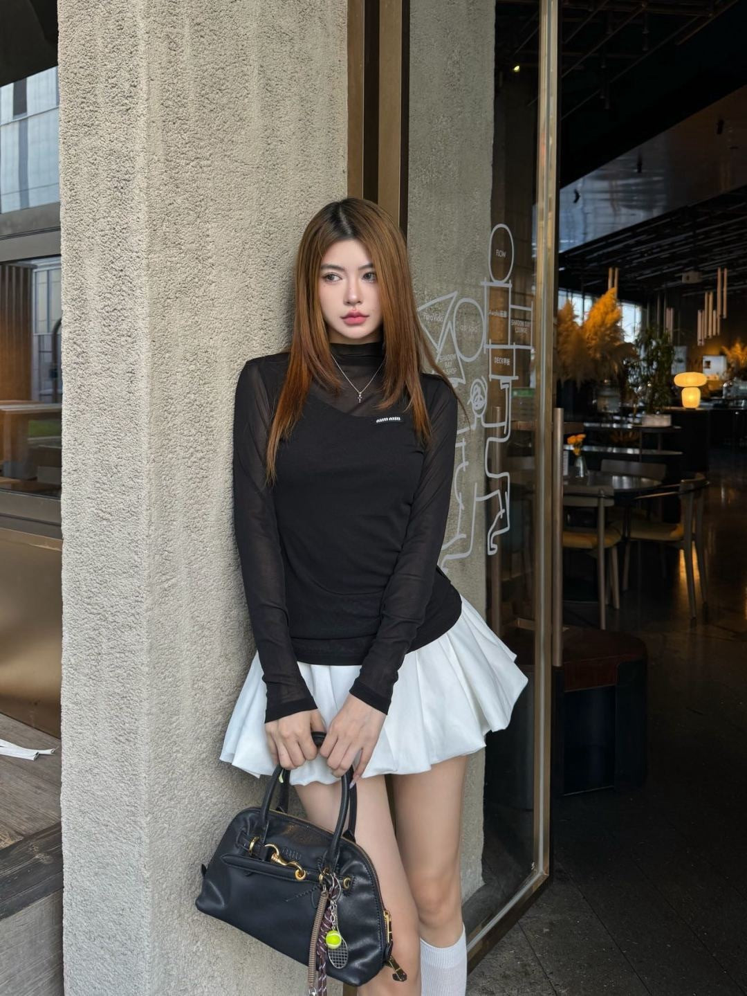 M*u 25fw mesh bottoming shirt