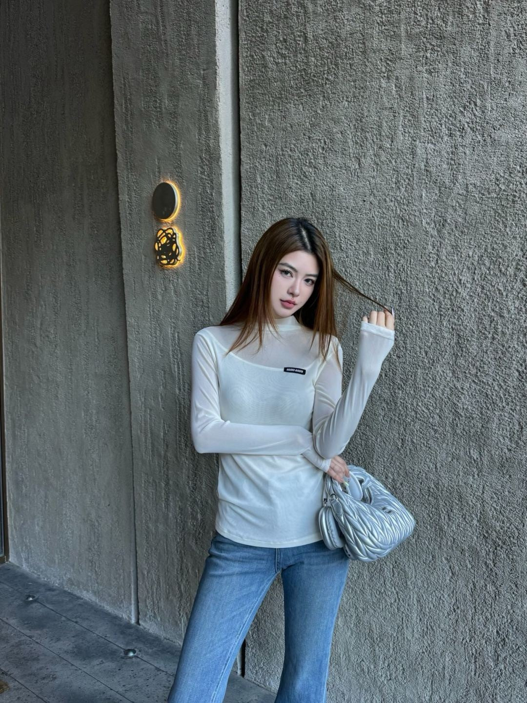 M*u 25fw mesh bottoming shirt