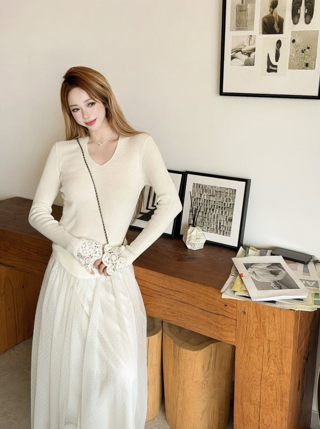 M*u 25fw wool sweater