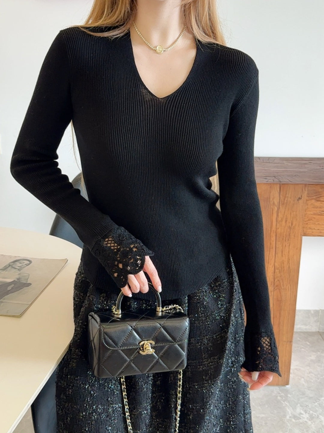 M*u 25fw wool sweater