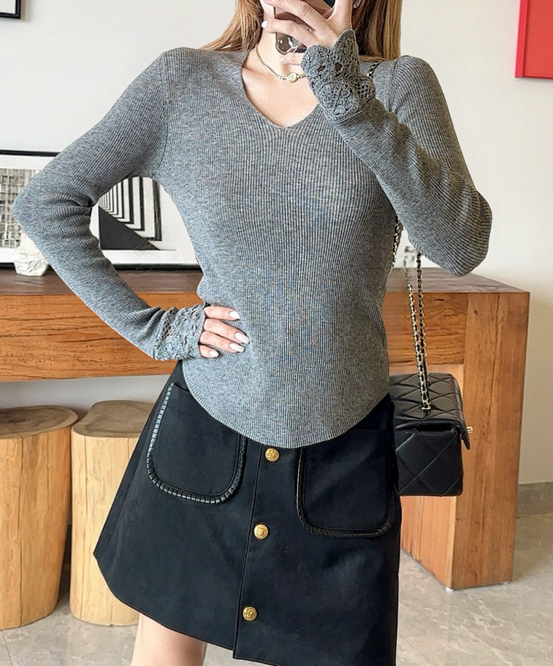 M*u 25fw wool sweater