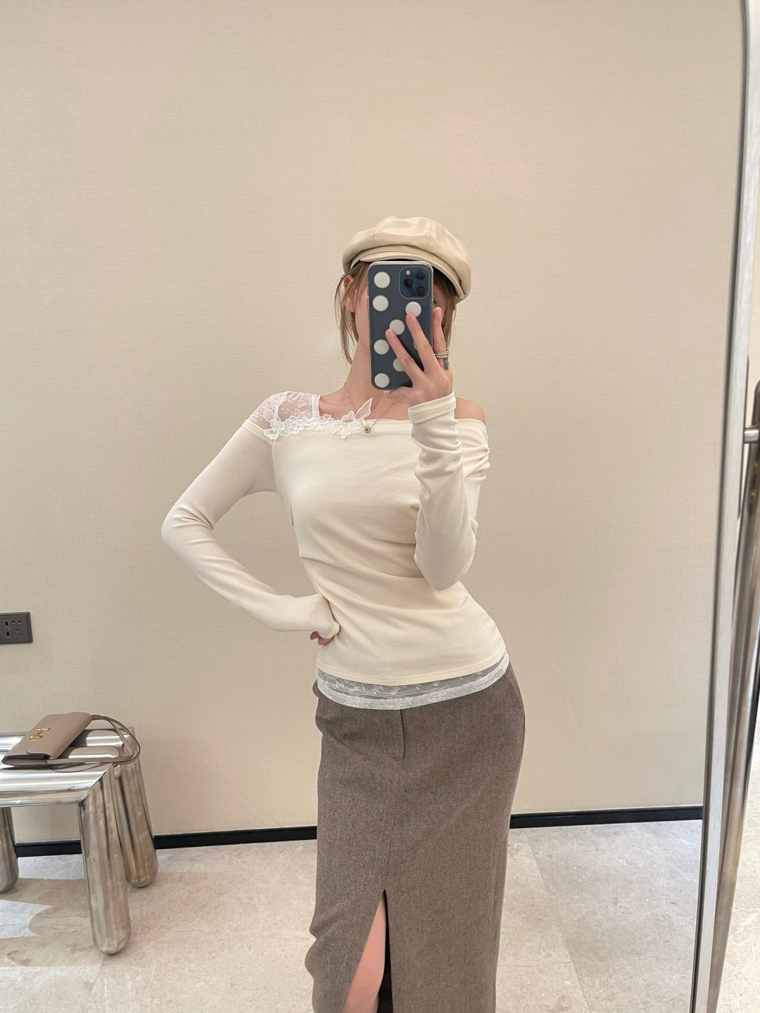 M*u 25fw lace cardigan