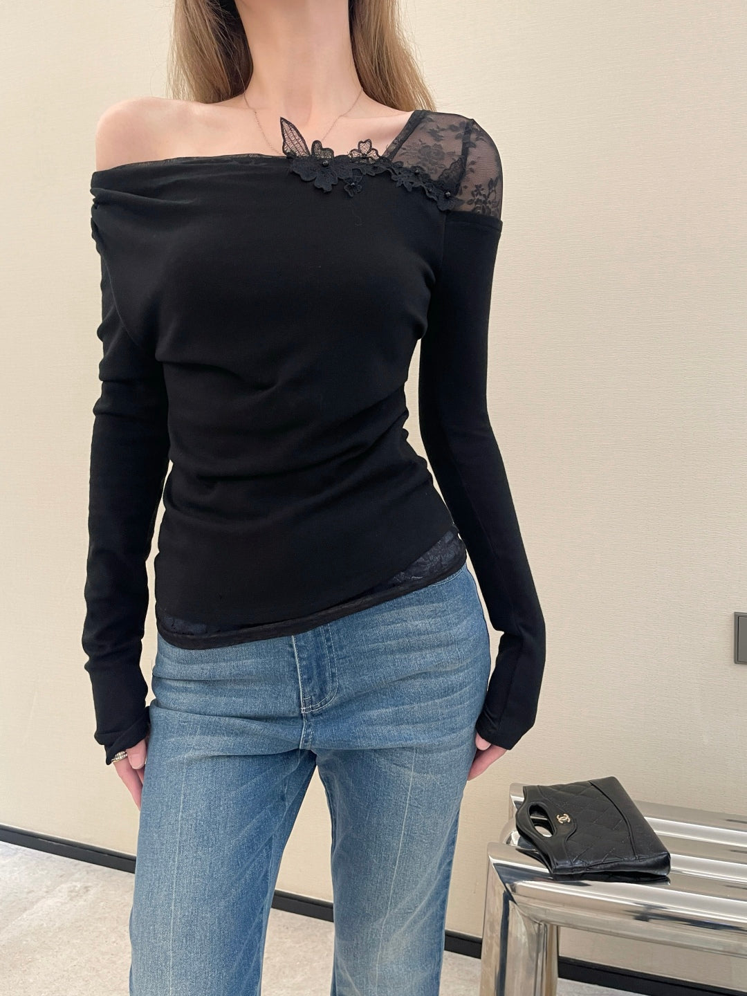 M*u 25fw lace cardigan