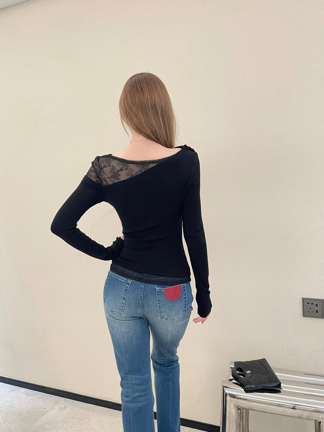 M*u 25fw lace cardigan