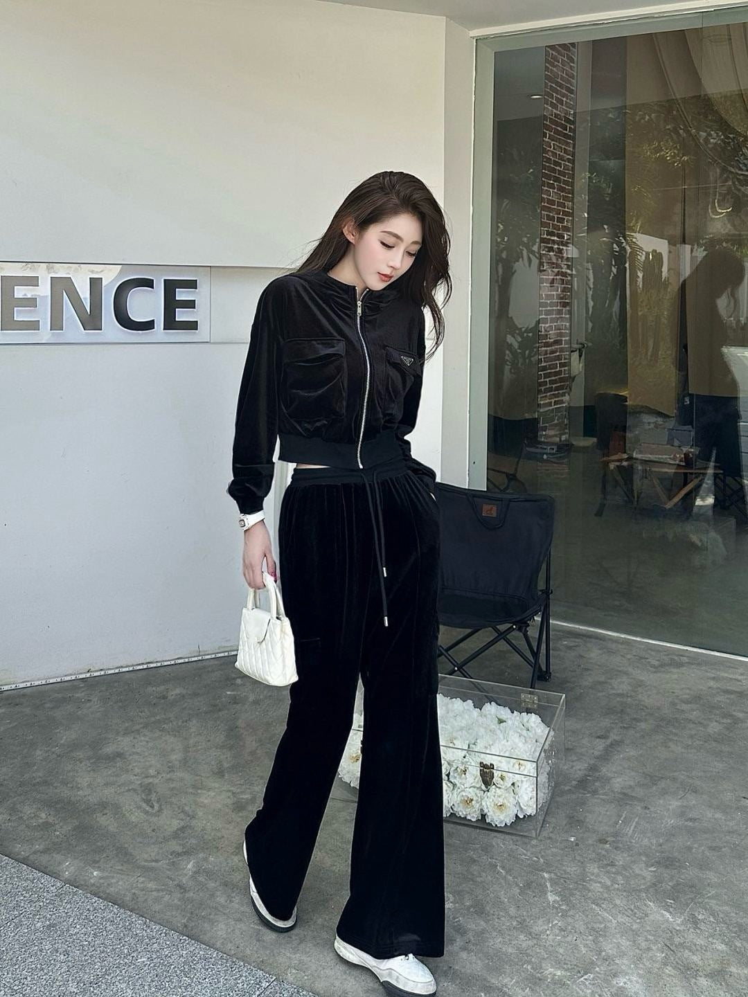 Pra* 25fw valvet suit