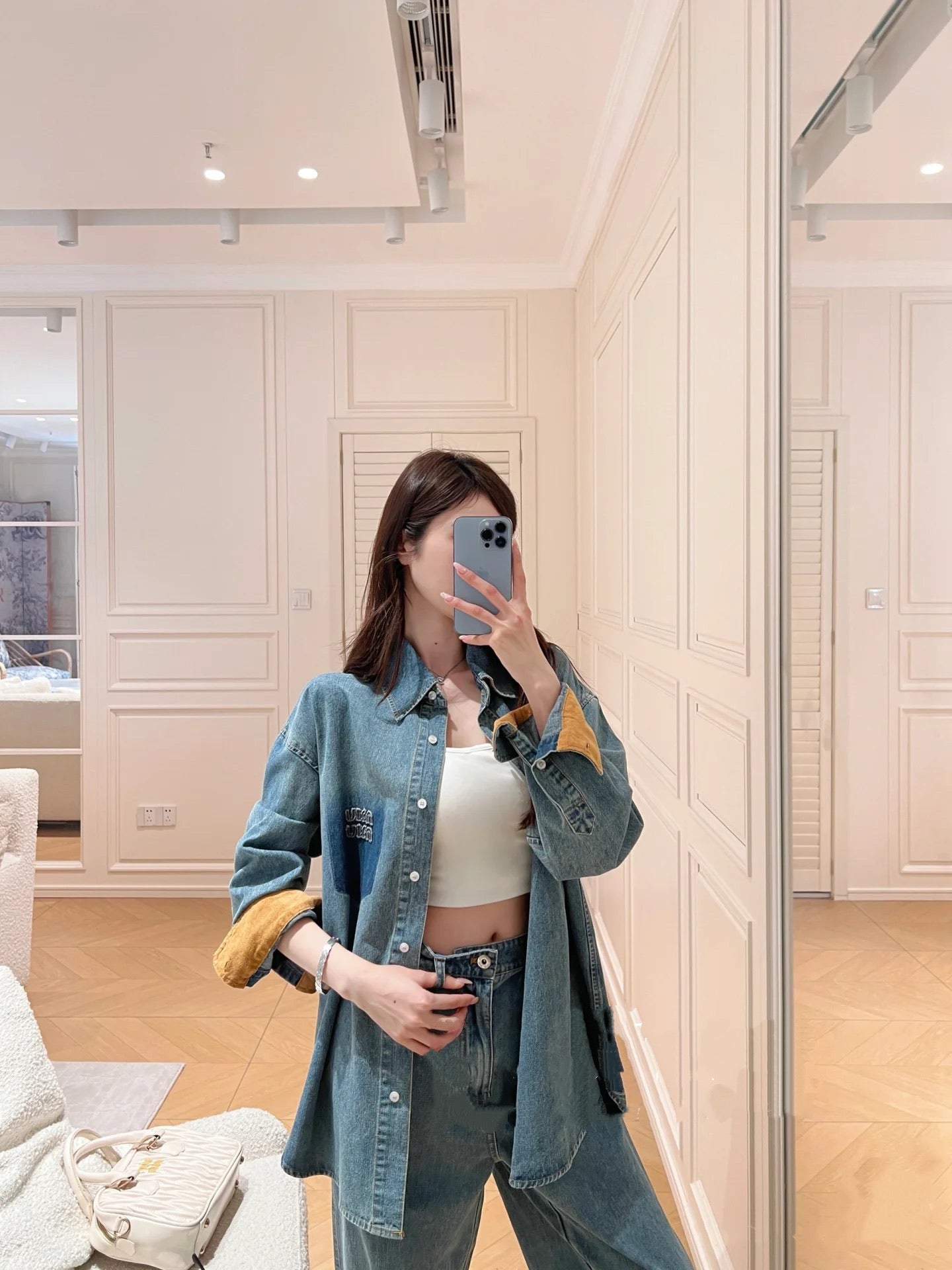 M*u 25fw denim shirt