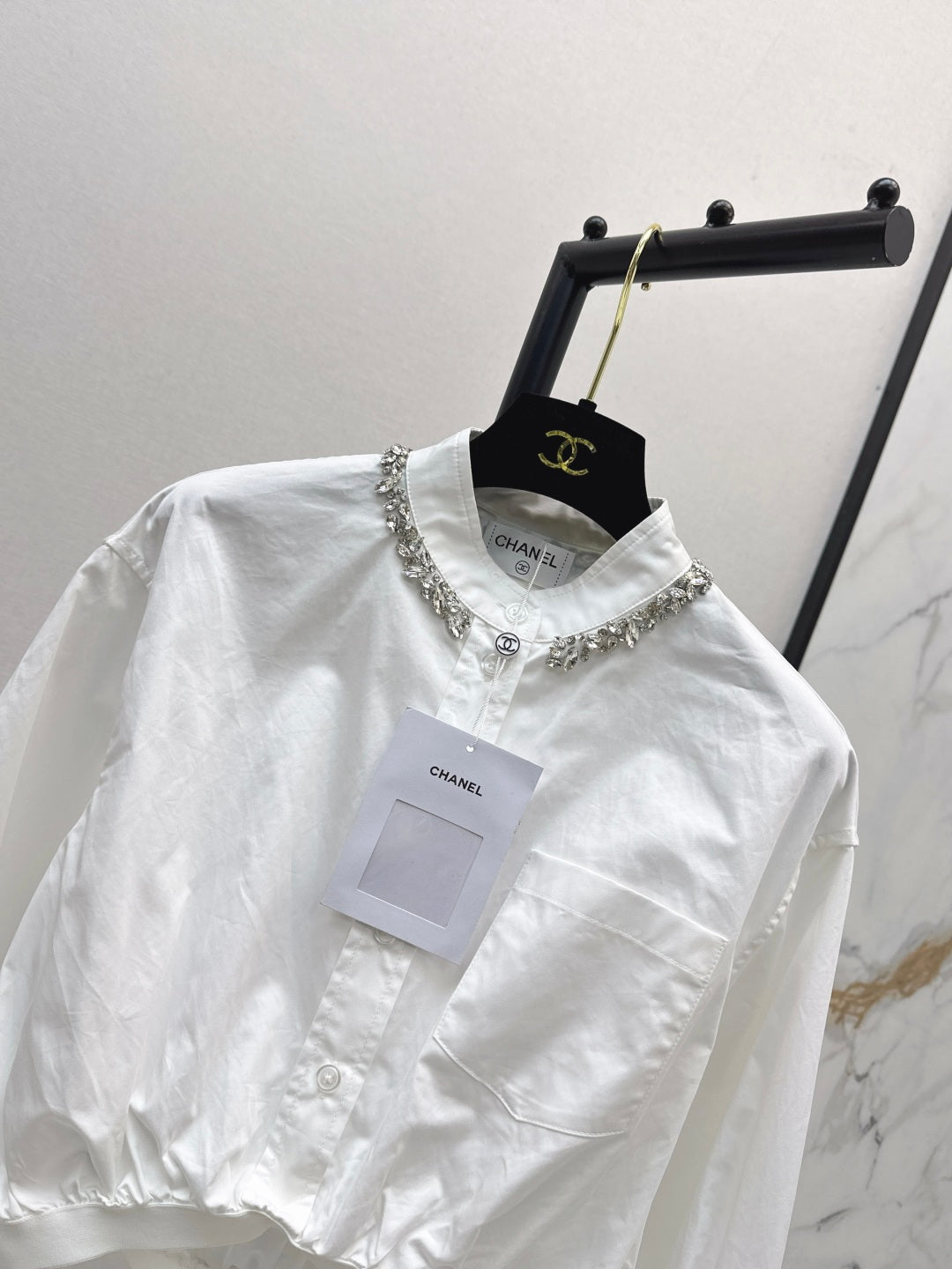 C*nel 25fw rhinestone shirt