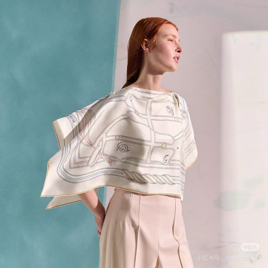 Herm* 25fw silk shawl