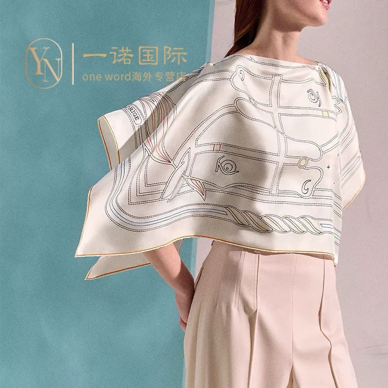 Herm* 25fw silk shawl