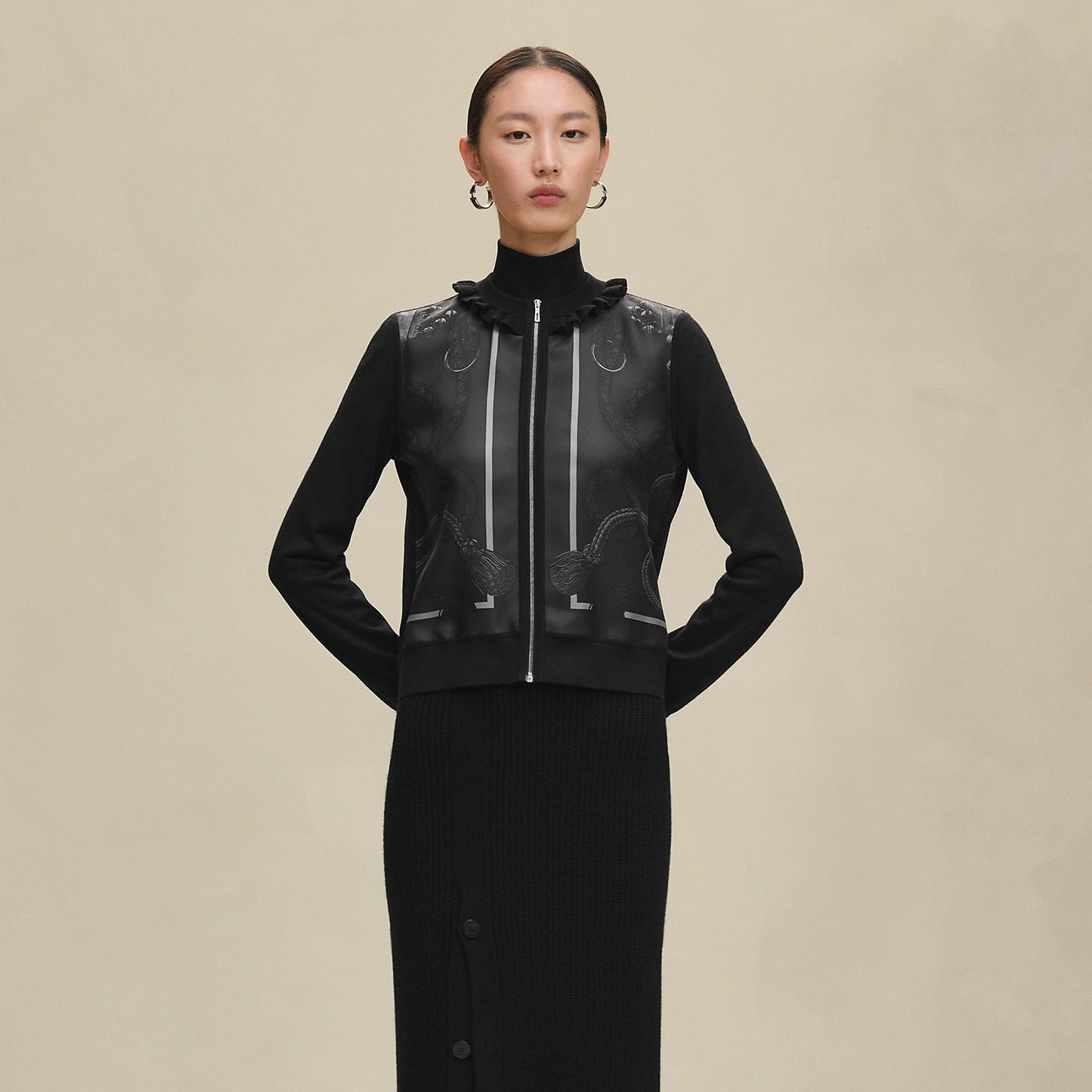 Herm* 25fw wool knitted cardigan