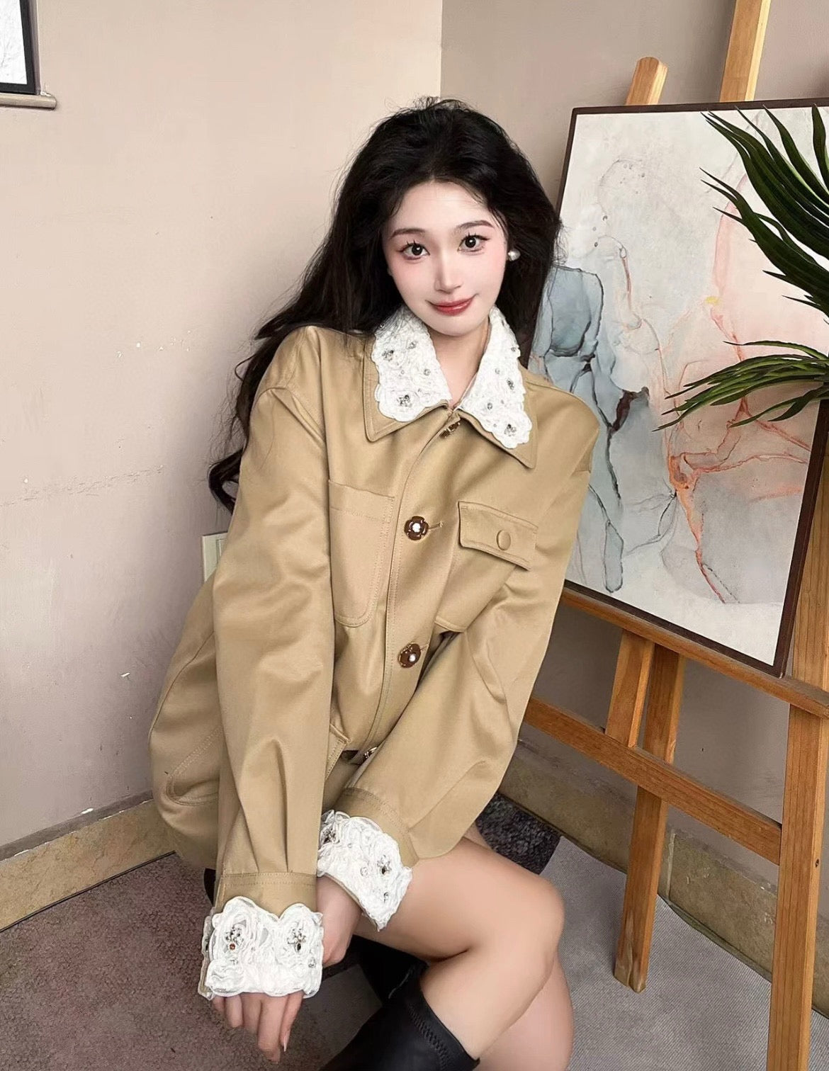 Valen* 25fw lace jacket