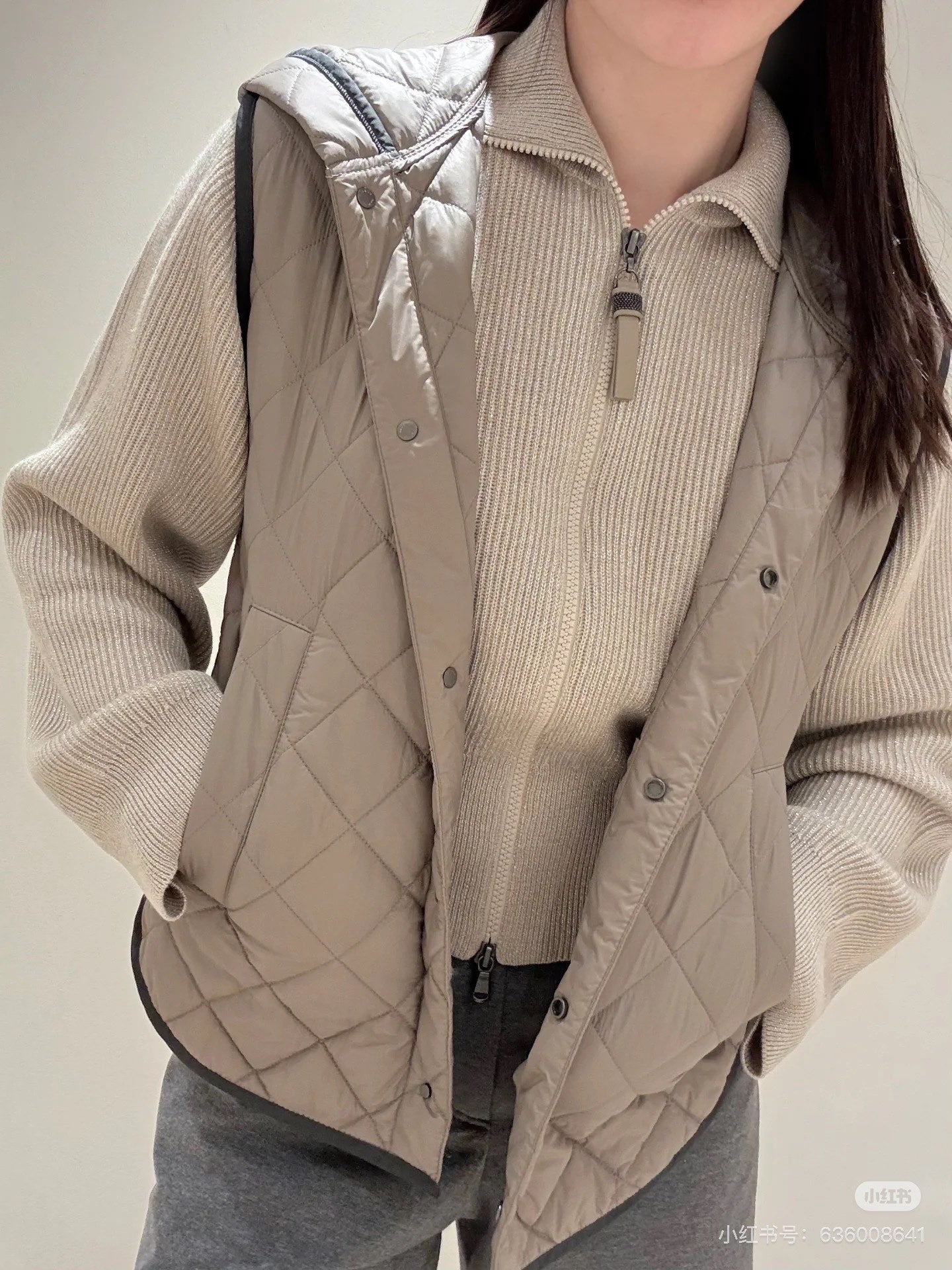 Brune*C 25fw vest down jacket