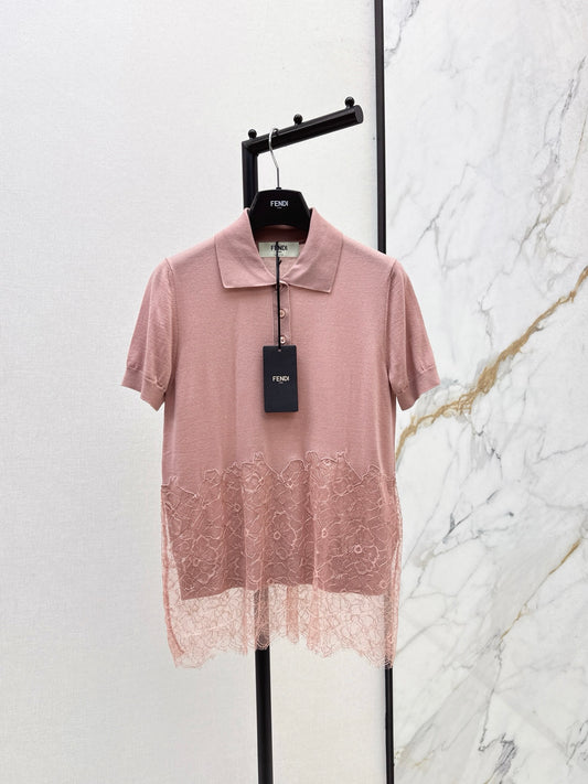 FD* 25fw lace knit shirt