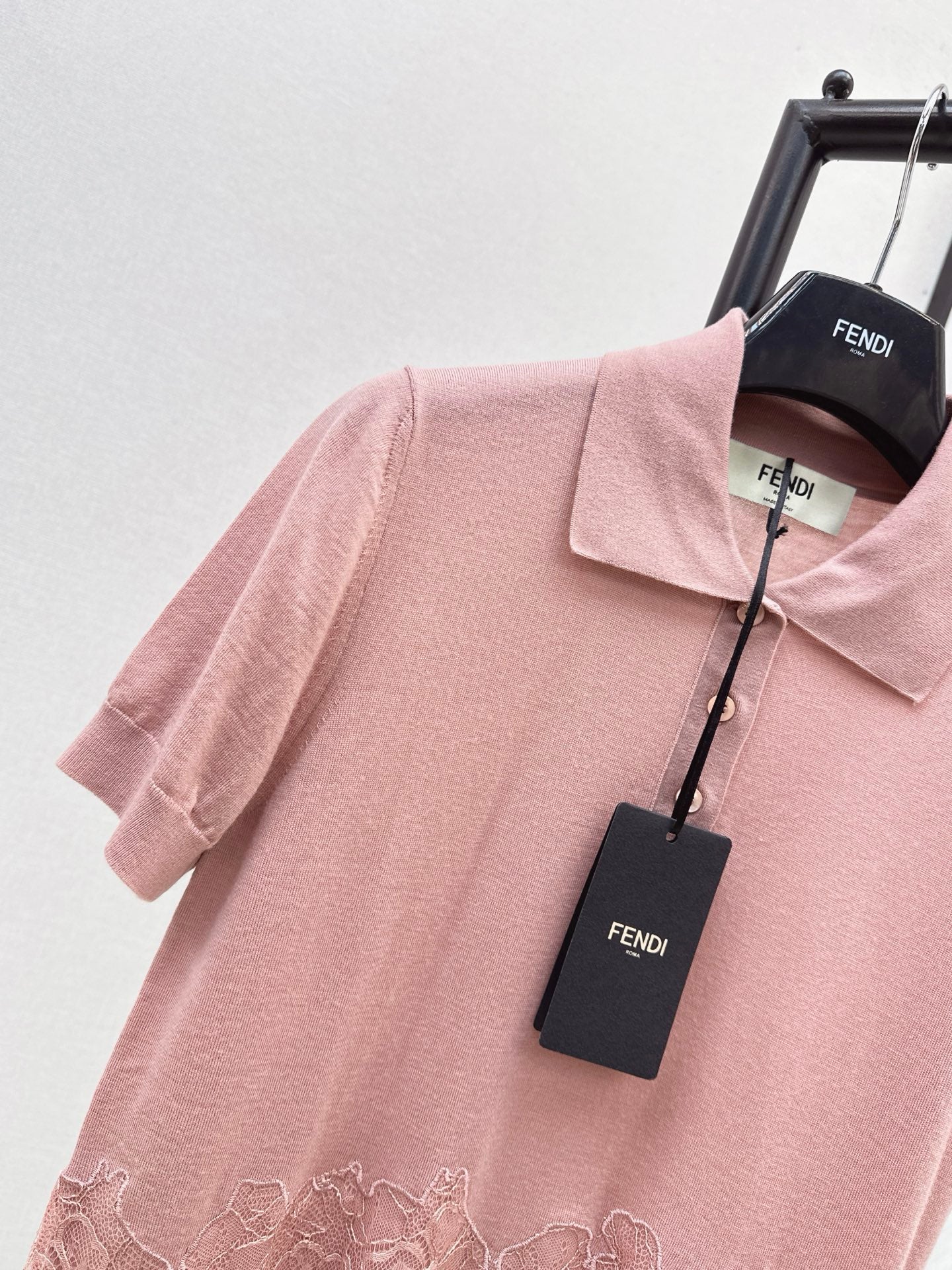 FD* 25fw lace knit shirt