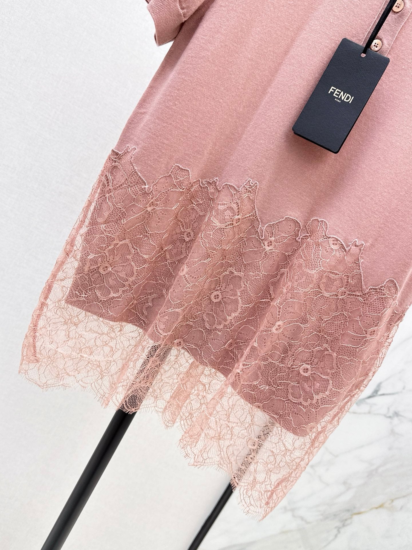 FD* 25fw lace knit shirt