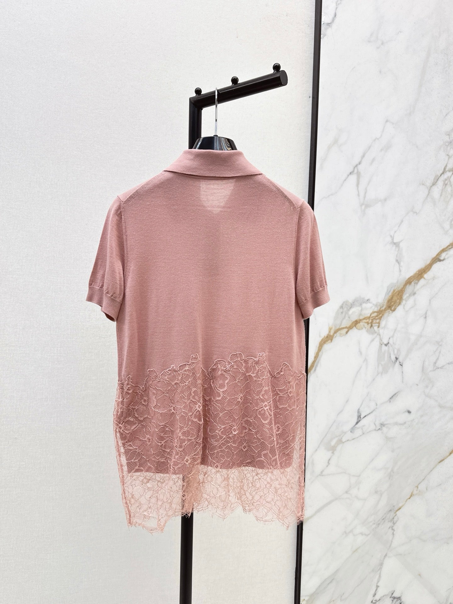FD* 25fw lace knit shirt