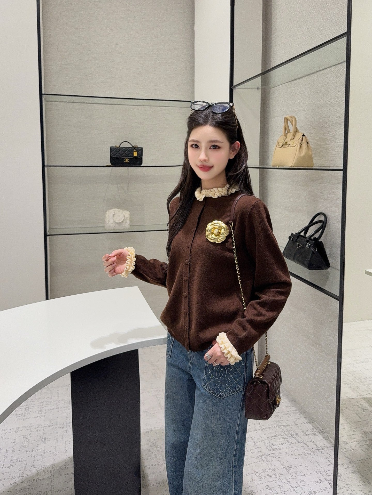 C*nel 25fw knitted cardigan