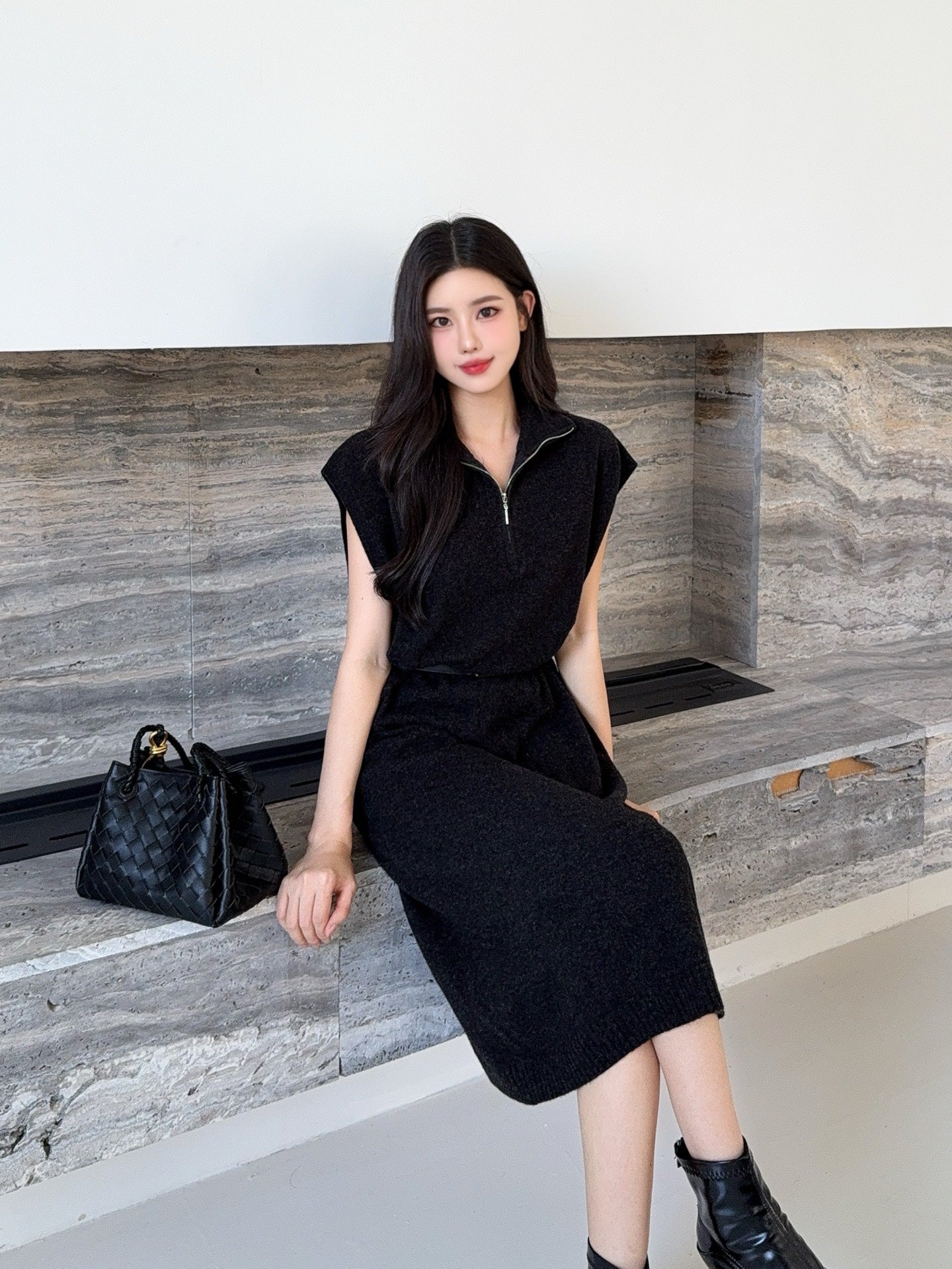 Herm* 25fw wool dress