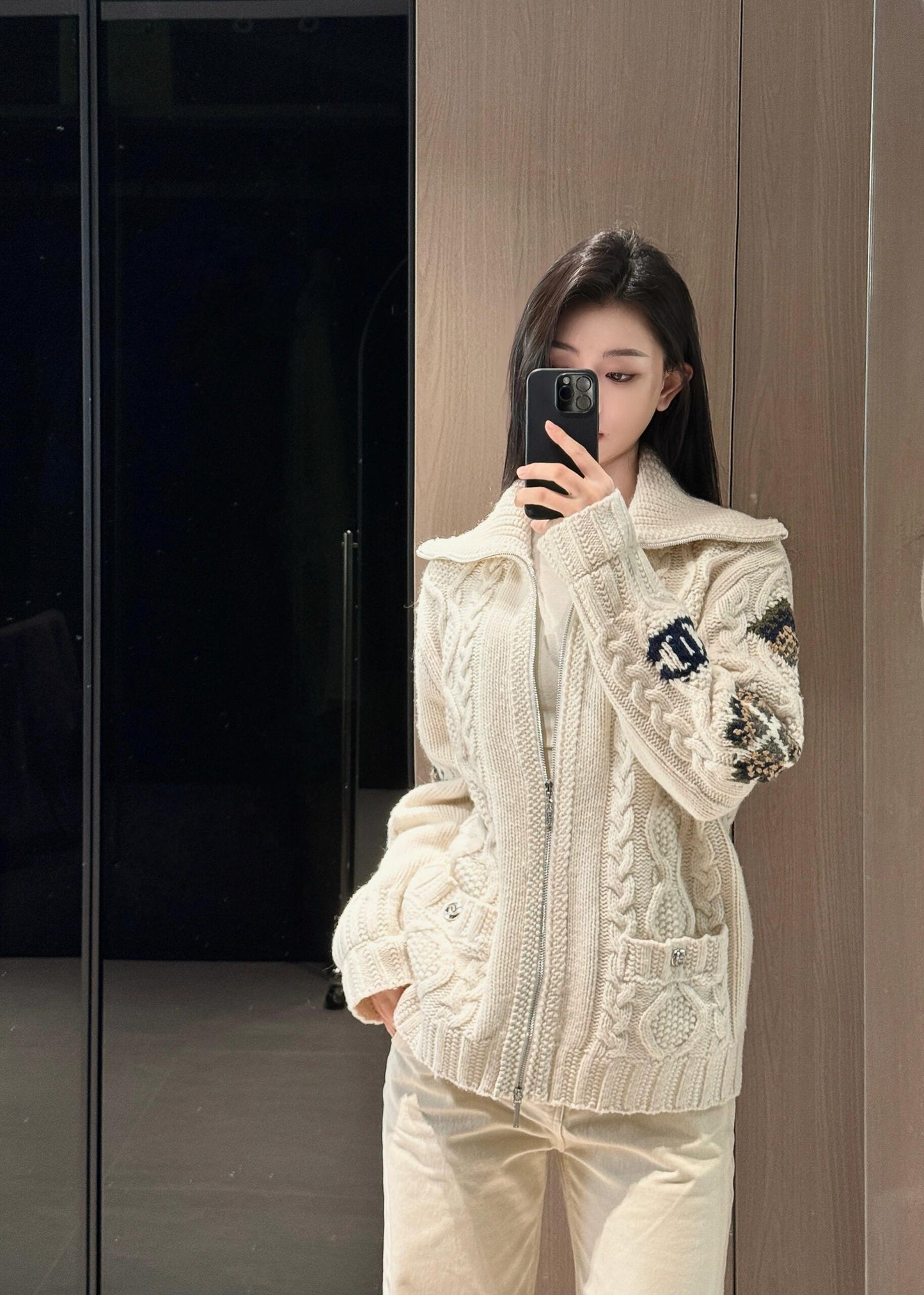 C*nel 25fw wool knitted jacket