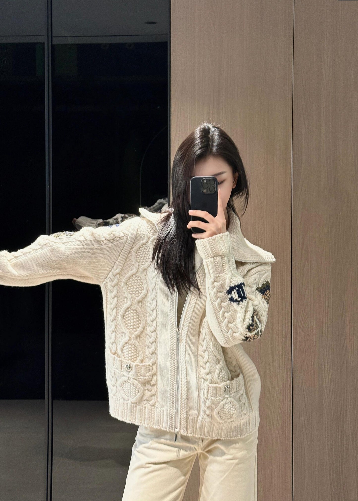 C*nel 25fw wool knitted jacket