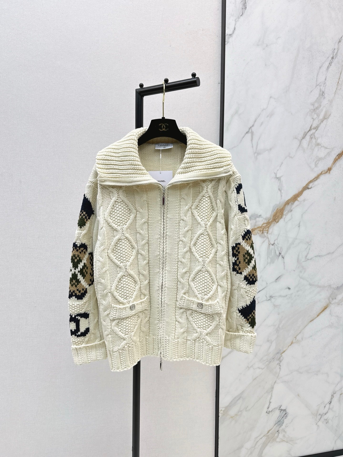 C*nel 25fw wool knitted jacket