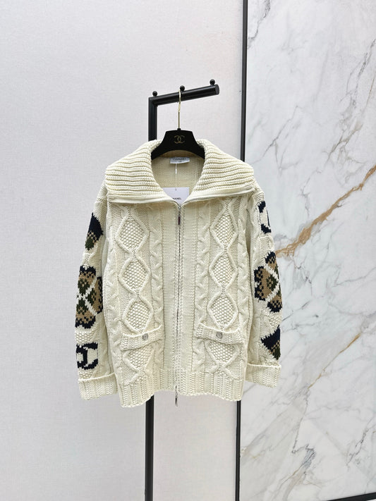 C*nel 25fw wool knitted jacket