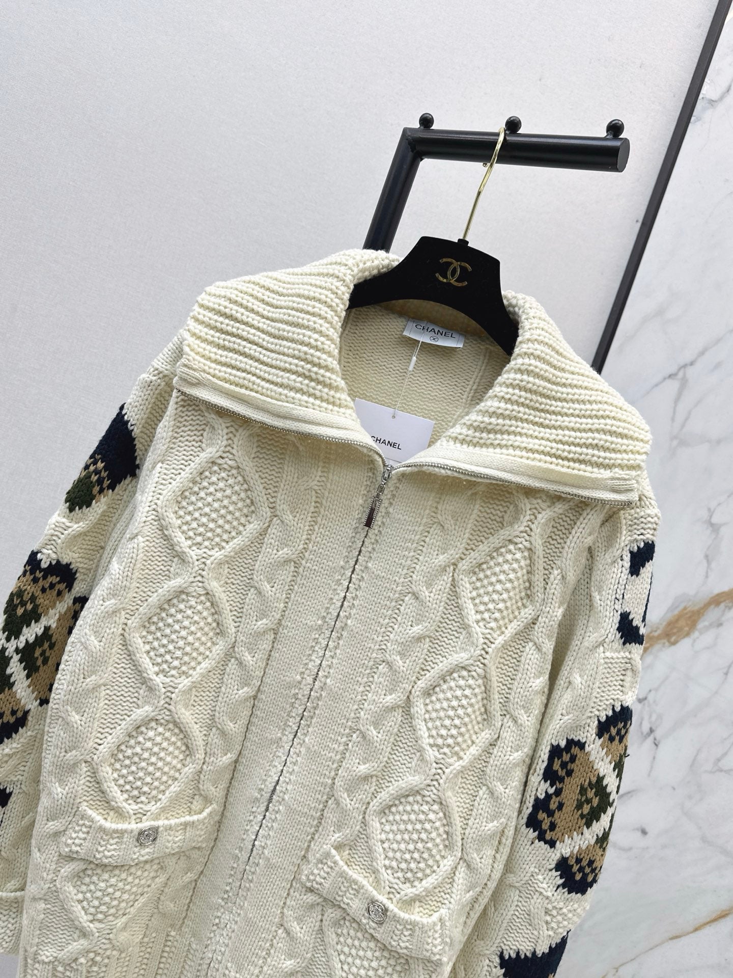 C*nel 25fw wool knitted jacket