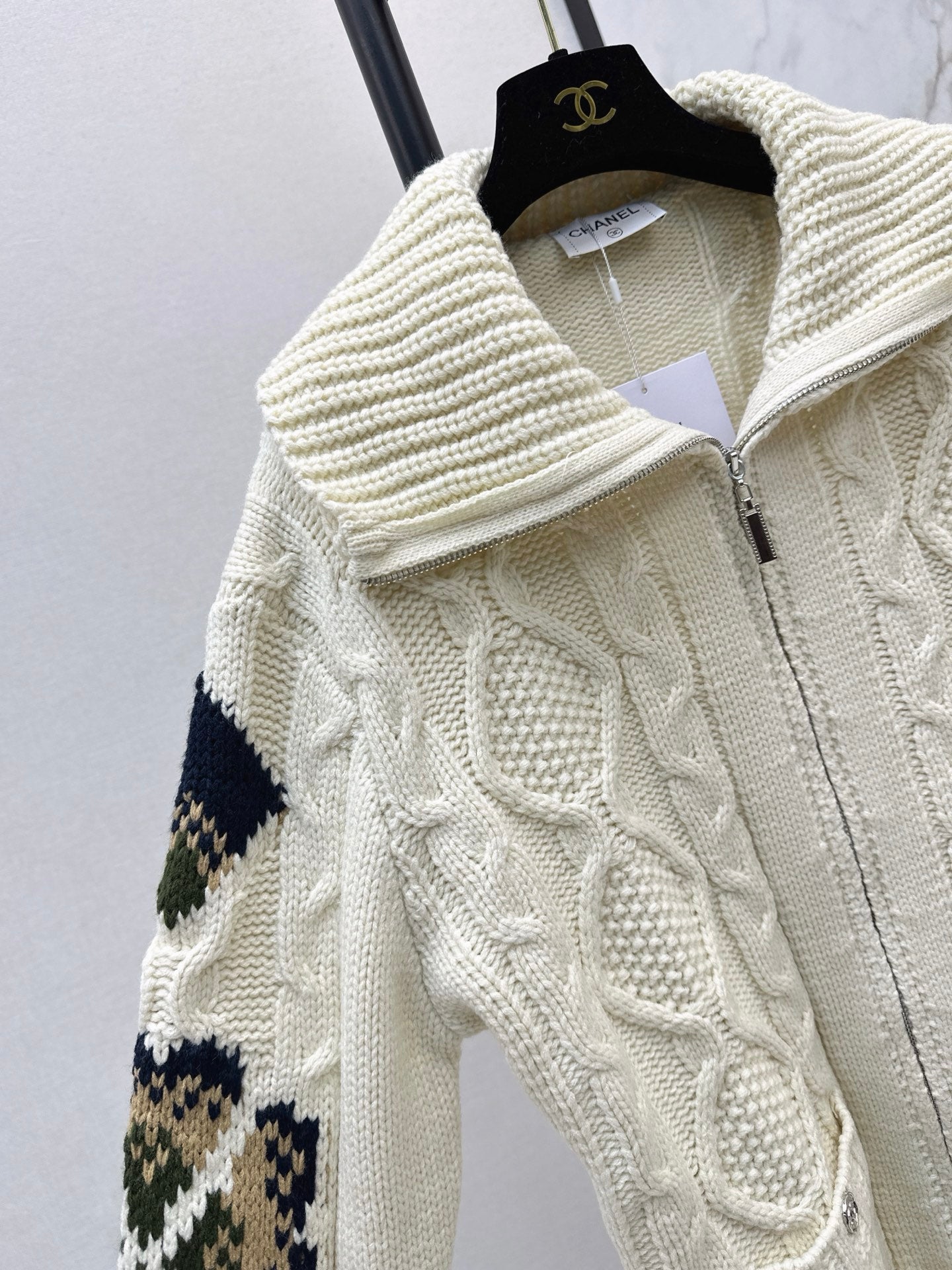 C*nel 25fw wool knitted jacket