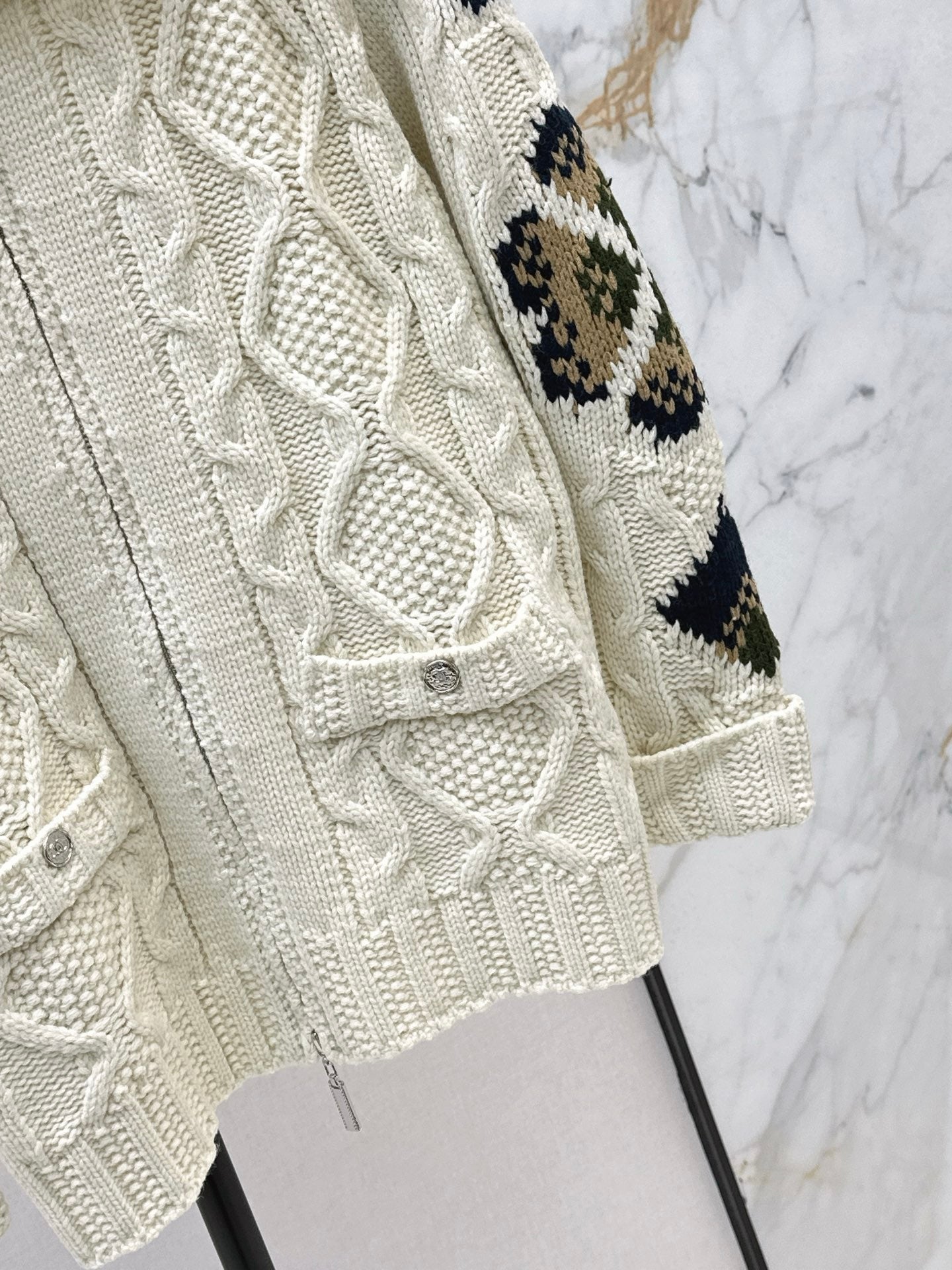 C*nel 25fw wool knitted jacket