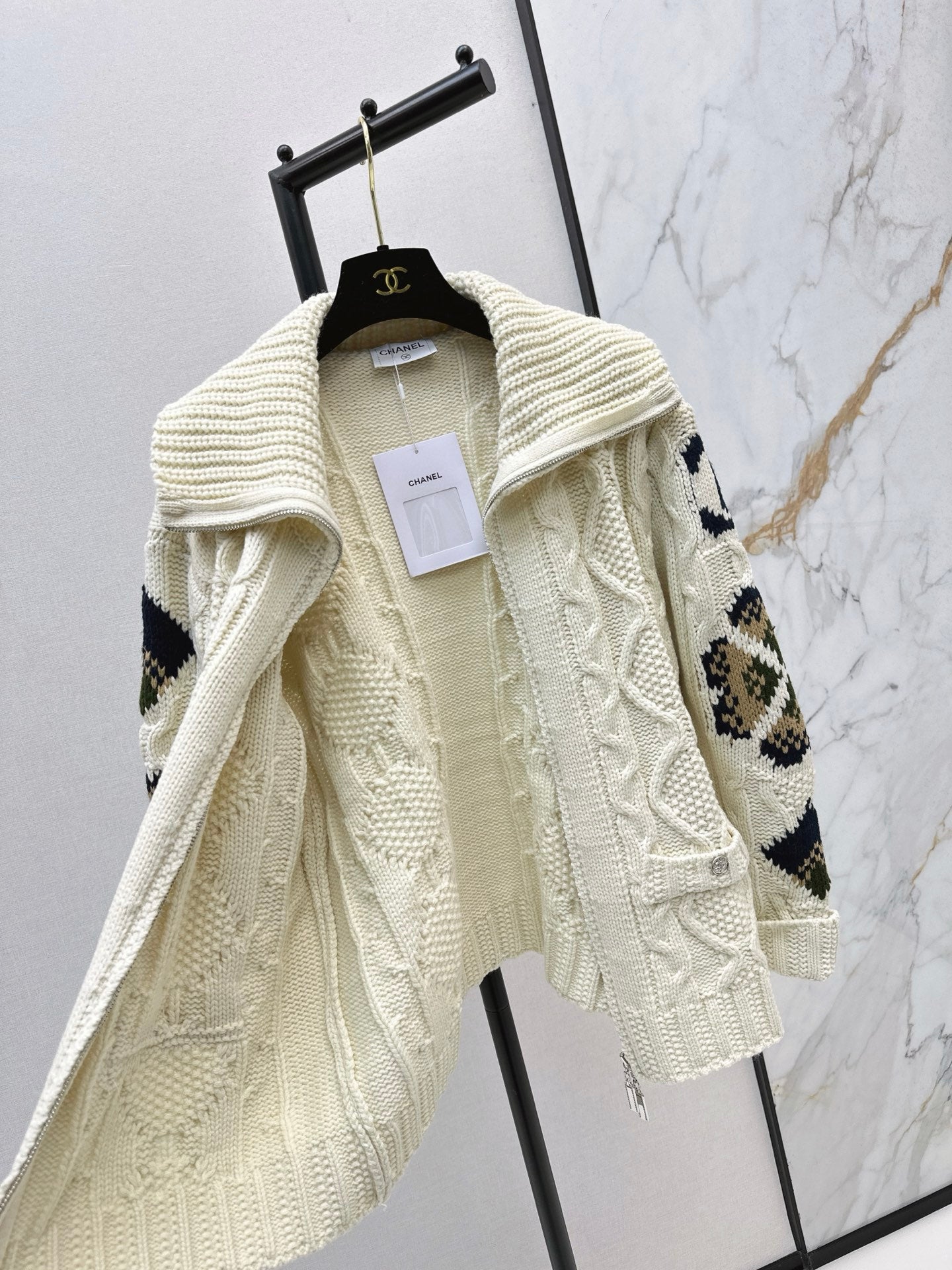 C*nel 25fw wool knitted jacket