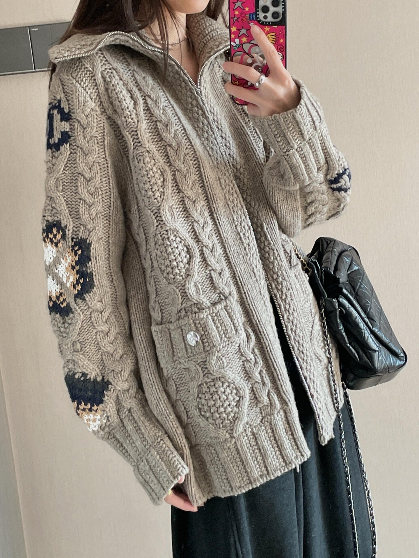 C*nel 25fw wool knitted jacket