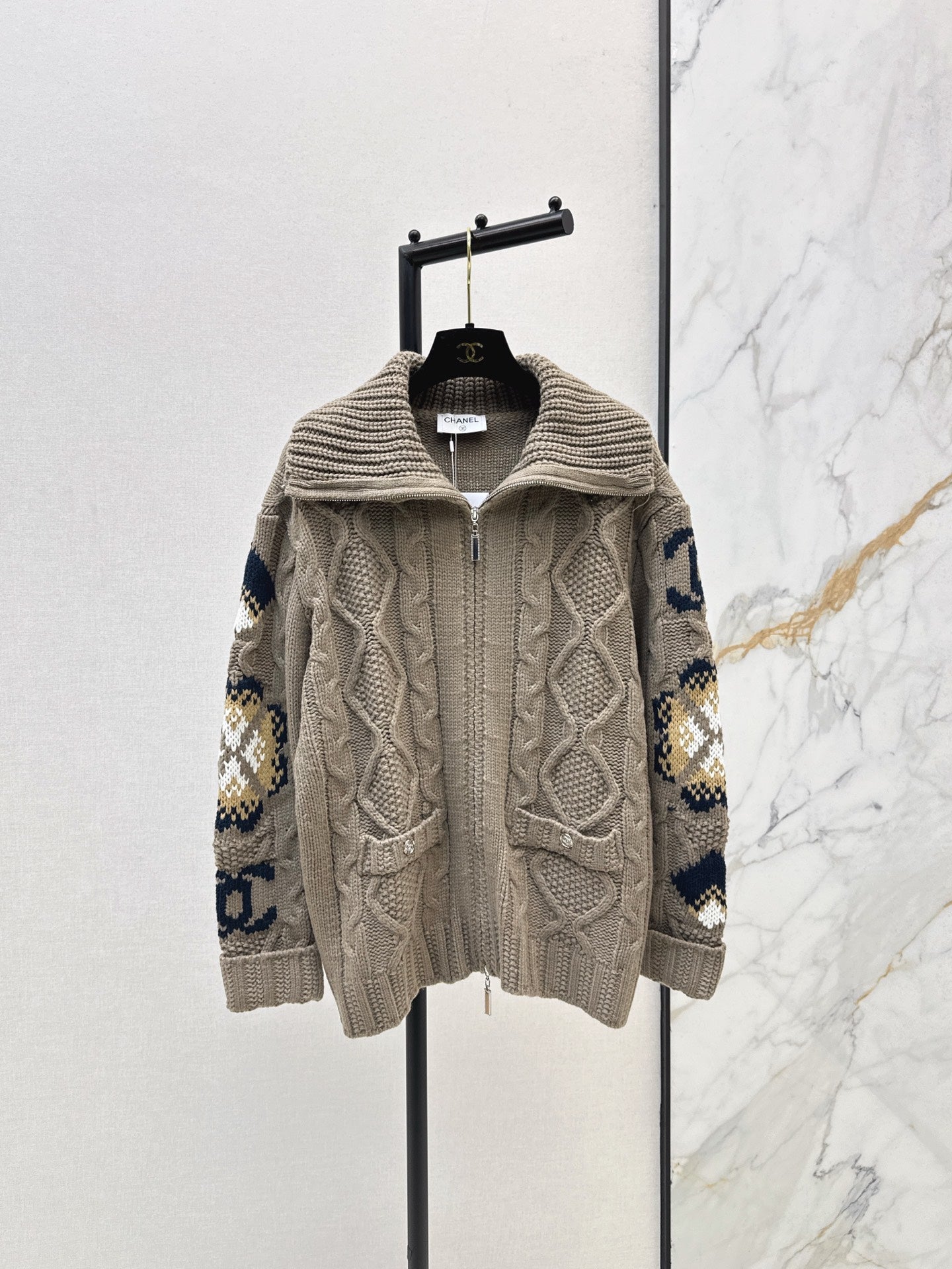 C*nel 25fw wool knitted jacket