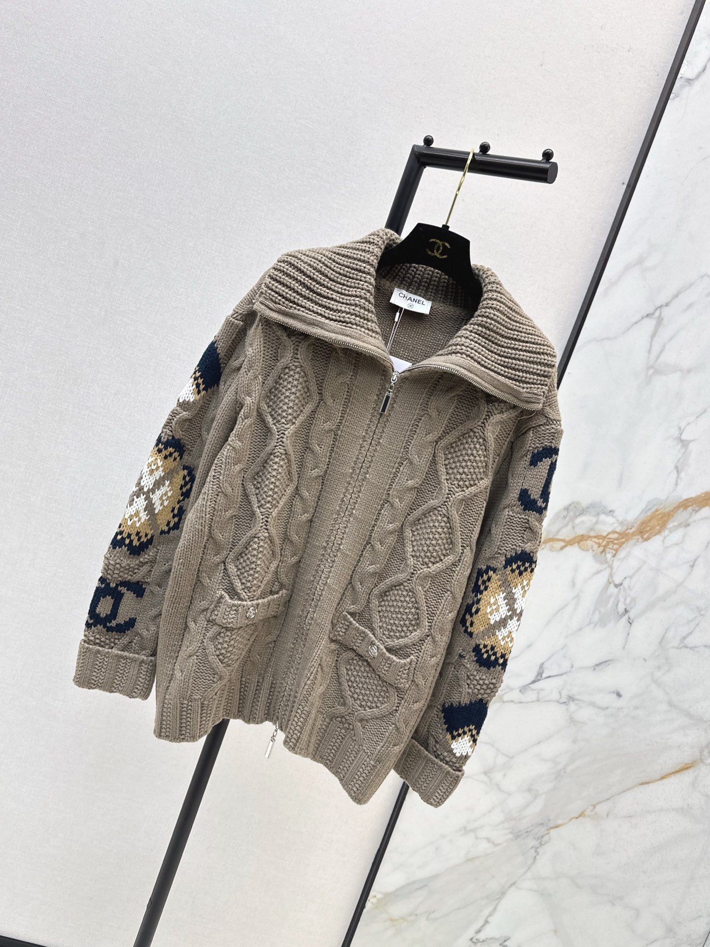 C*nel 25fw wool knitted jacket