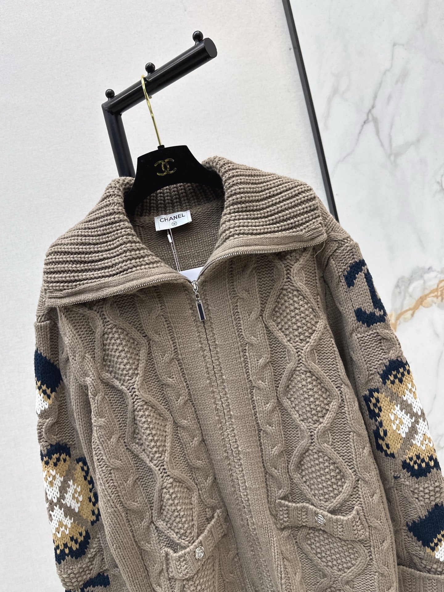 C*nel 25fw wool knitted jacket