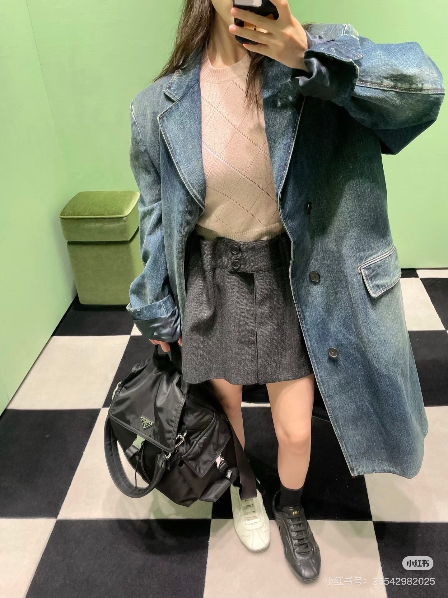 Pra* 25fw denim suit jacket