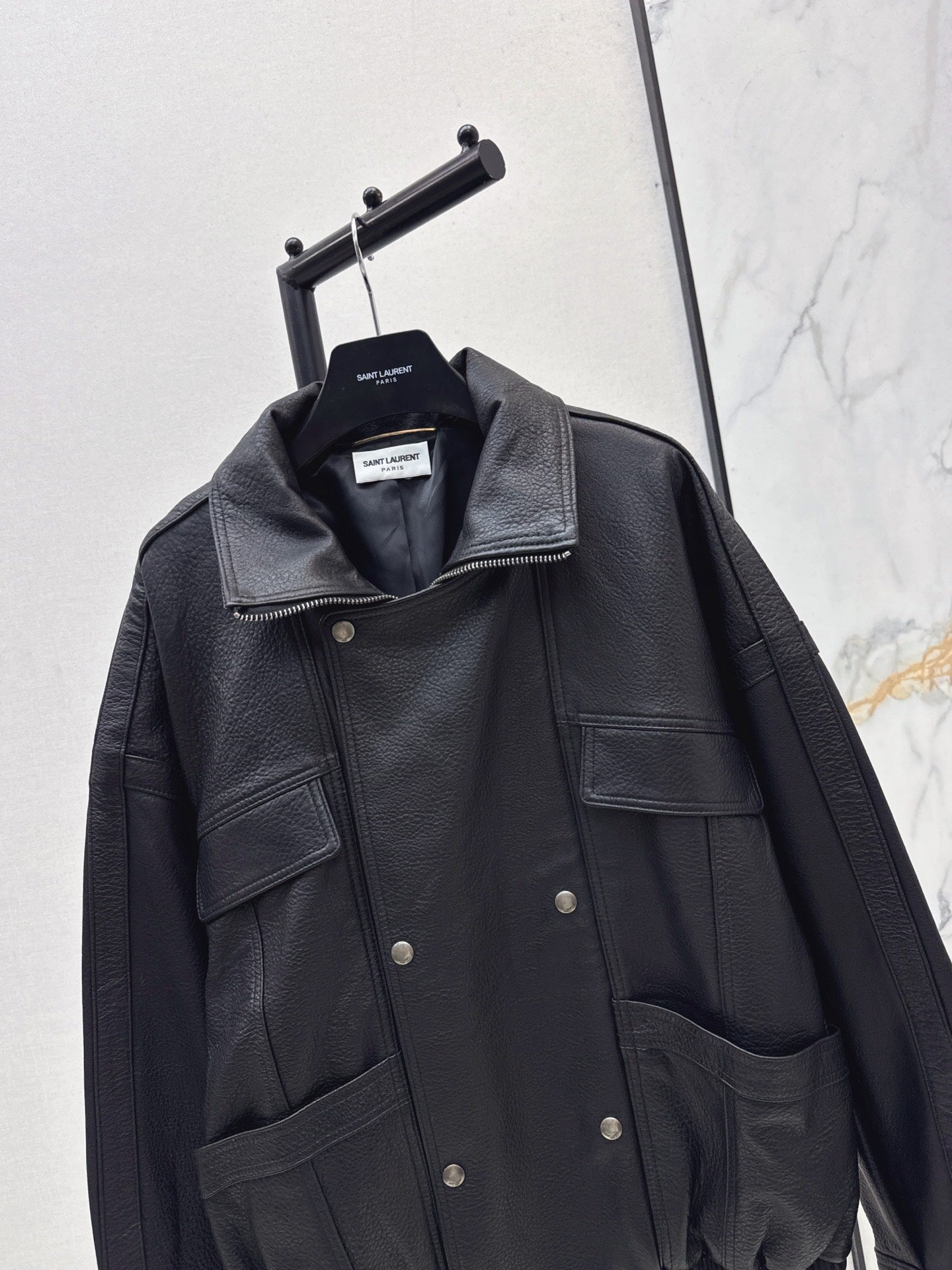YS* 25fw leather jacket