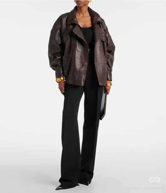 YS* 25fw leather jacket