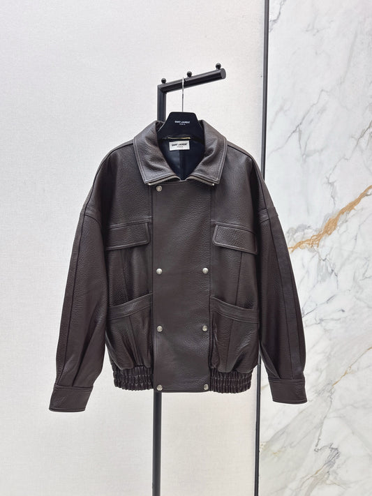 YS* 25fw leather jacket