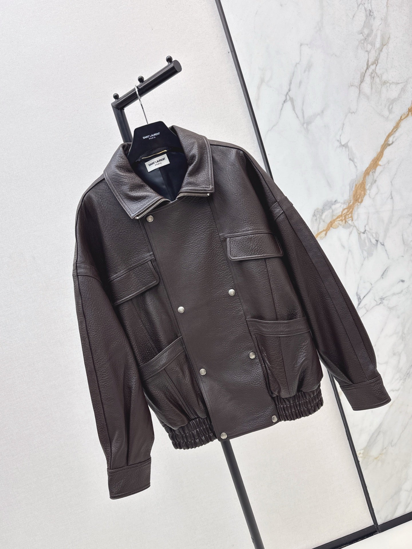 YS* 25fw leather jacket