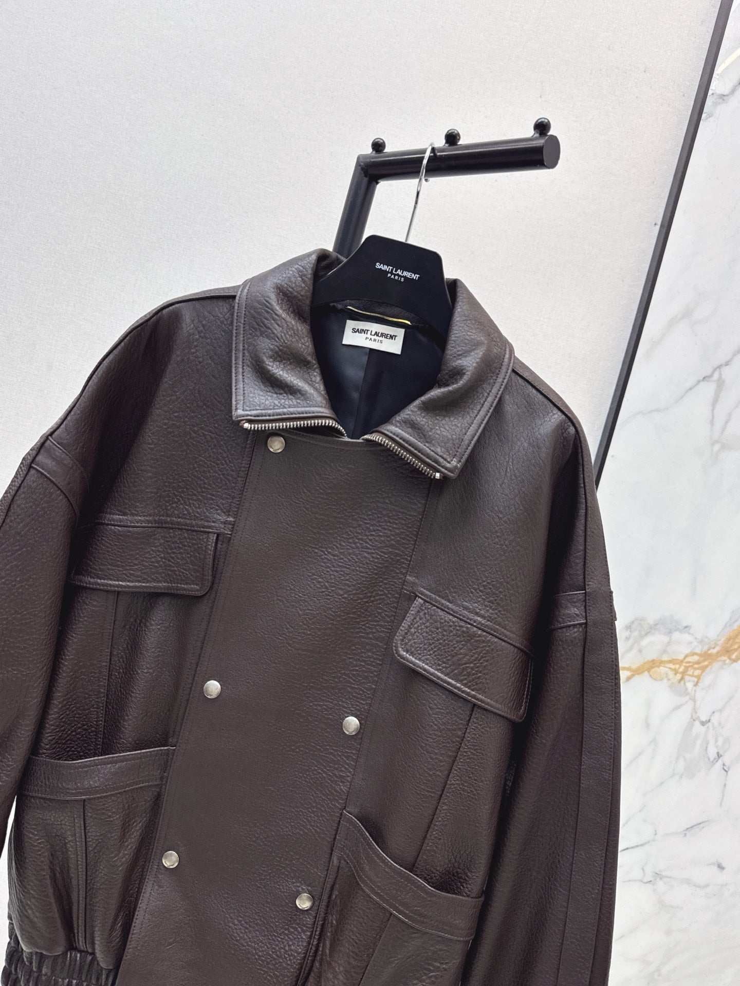 YS* 25fw leather jacket