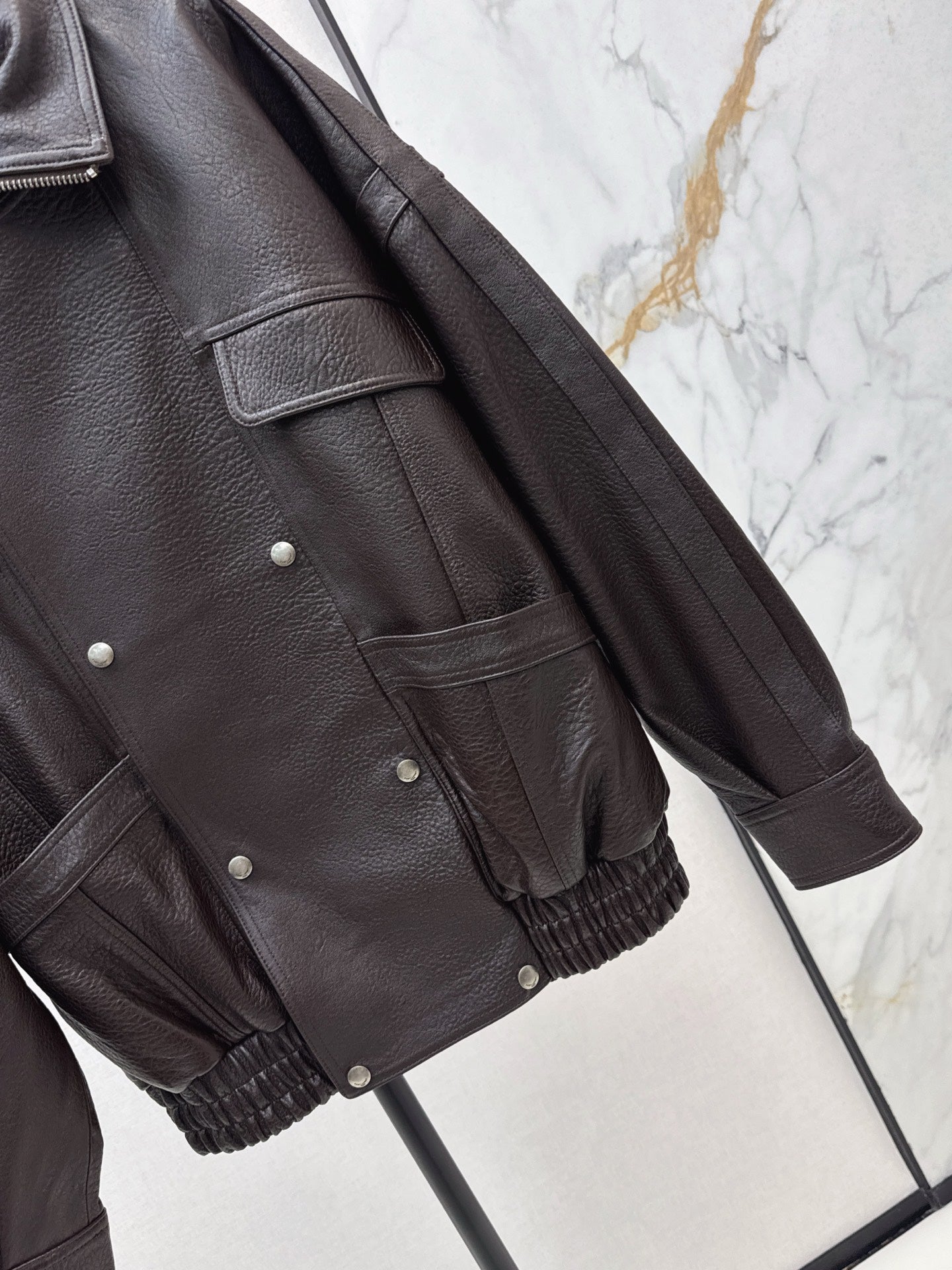 YS* 25fw leather jacket