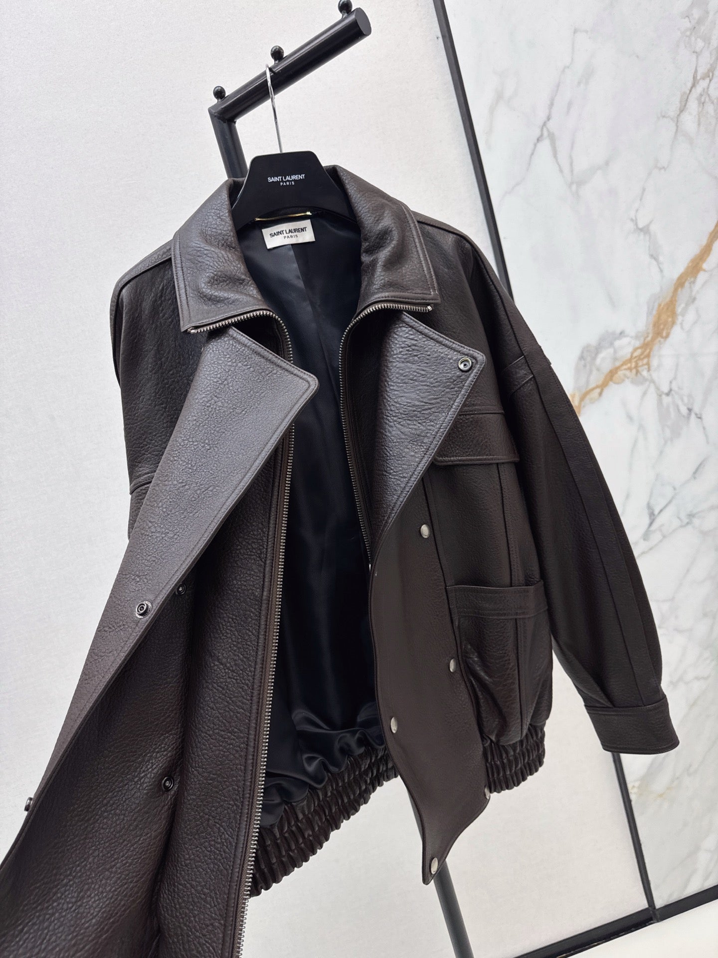 YS* 25fw leather jacket