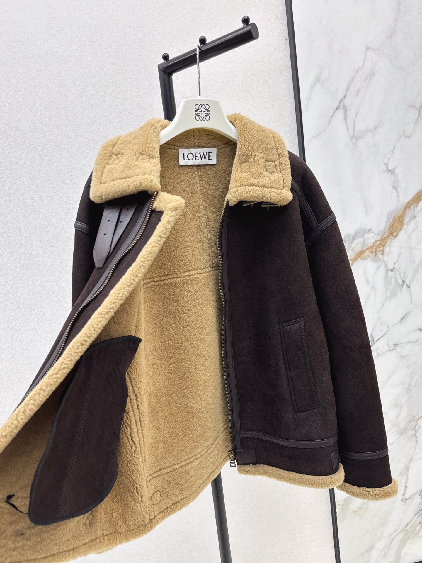 Loew* 25fw Fur and skin together jacket