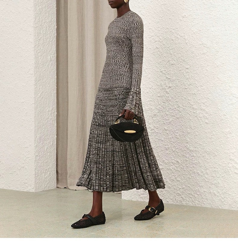 Zim* 25fw knitted skirt