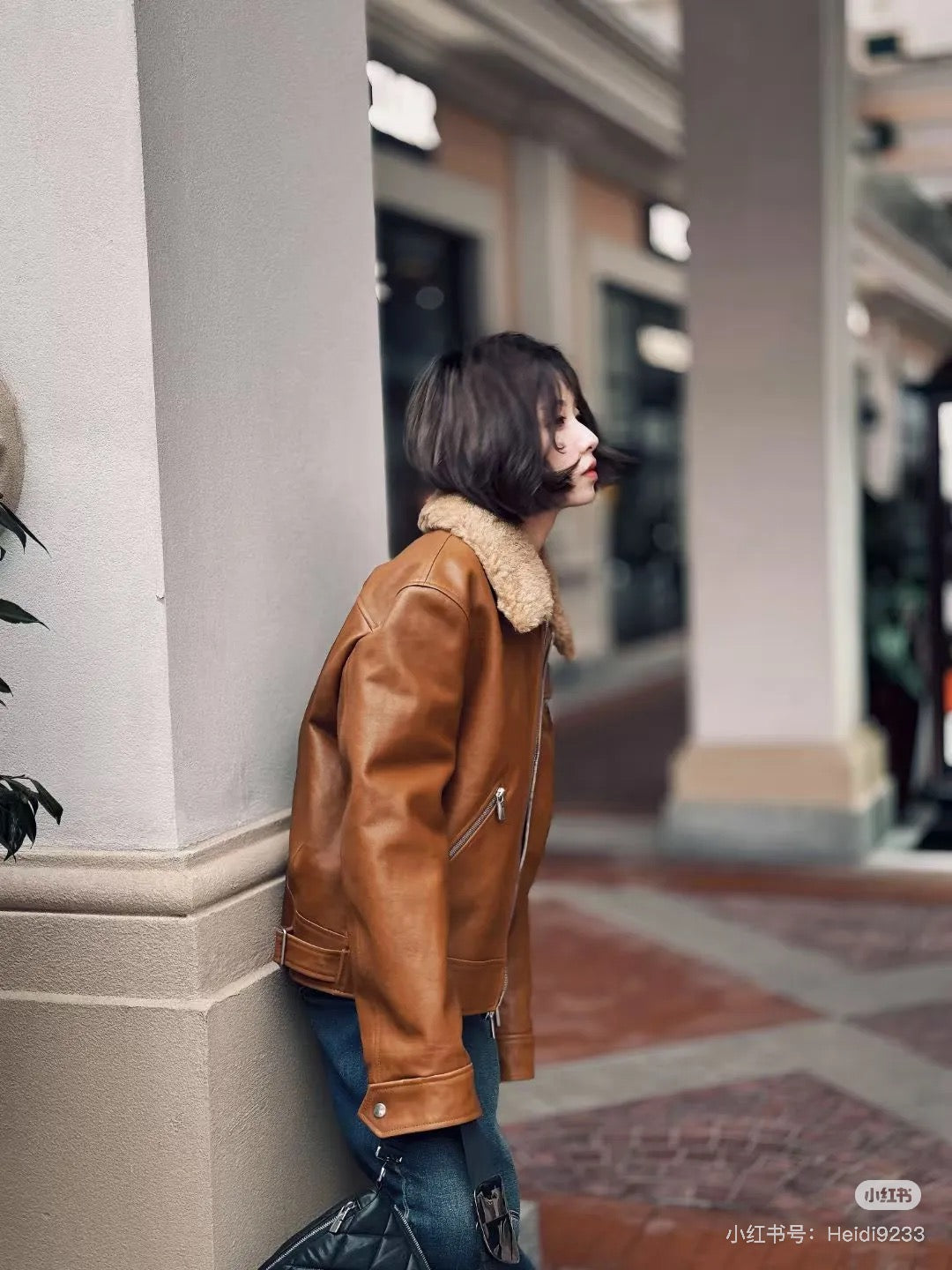 M*u 25fw leather jacket