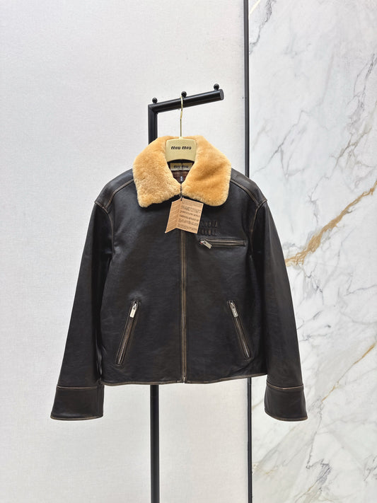 M*u 25fw leather jacket