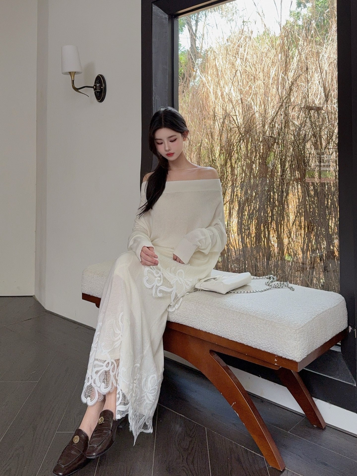 ES* 25fw wool lace suit